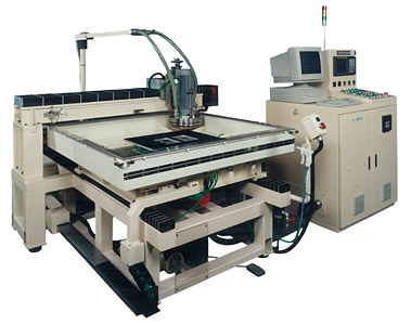 Glass substrate R-beveling machine